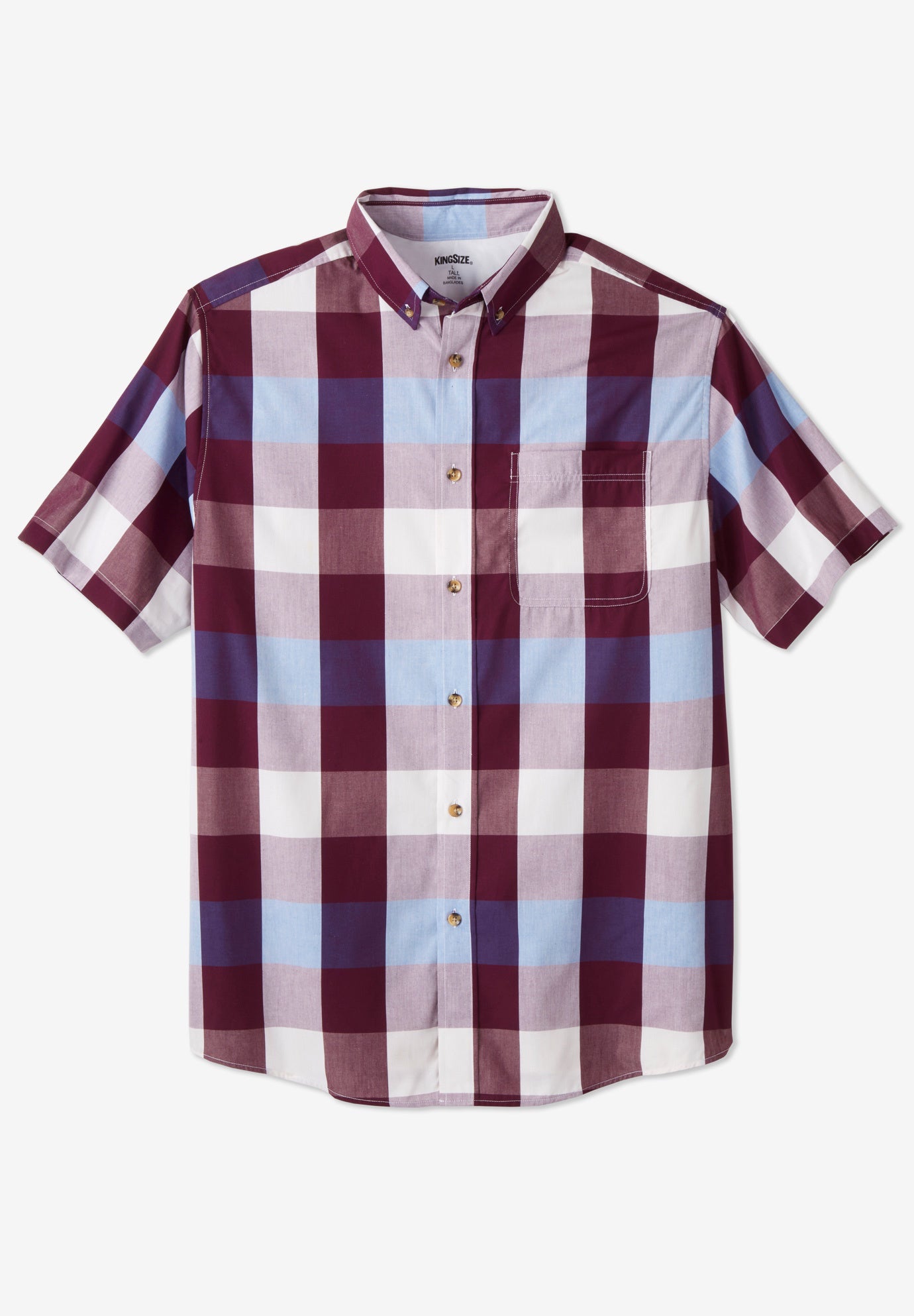 Wrinkle-Resistant Short Sleeve Button Down, Printed image number 0