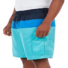 8" Printed Cargo Swim Trunks image number null