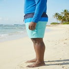 8" Printed Cargo Swim Trunks image number null