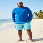 8" Printed Cargo Swim Trunks image number null