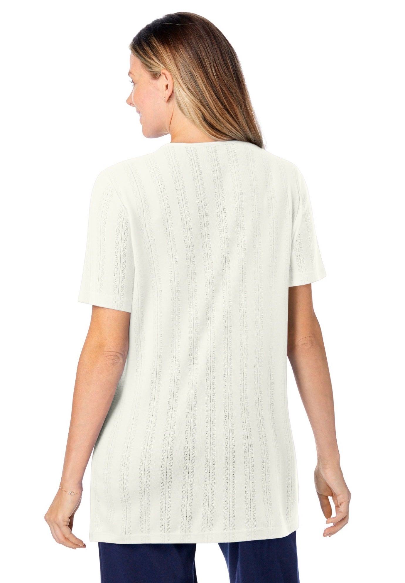 7-Day Embroidered Pointelle Tunic image number 2