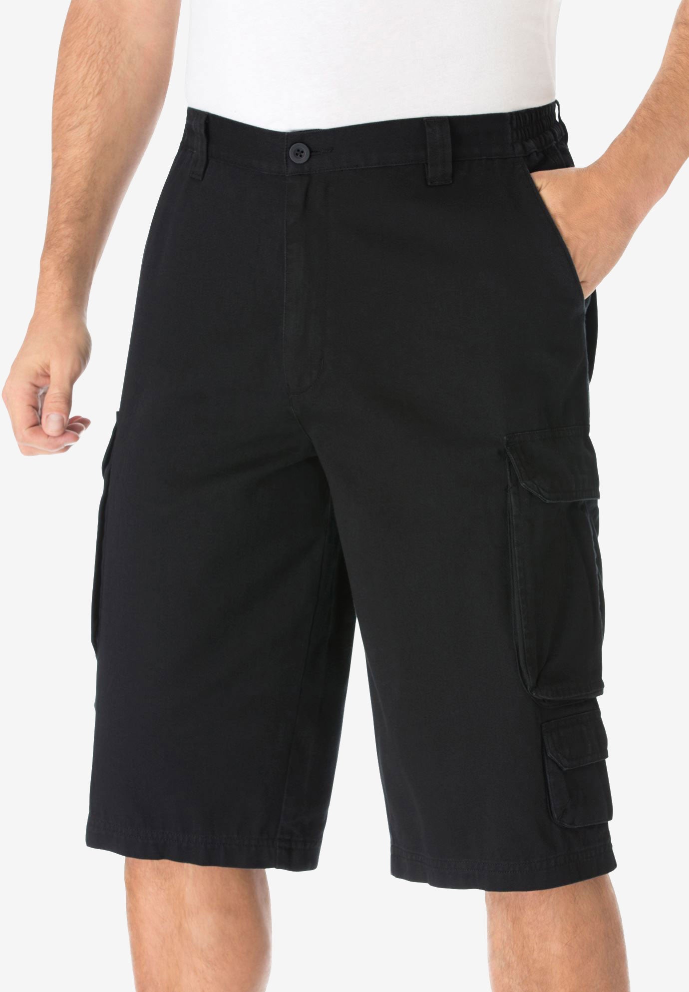 14" Side Elastic Cargo Shorts image number 0