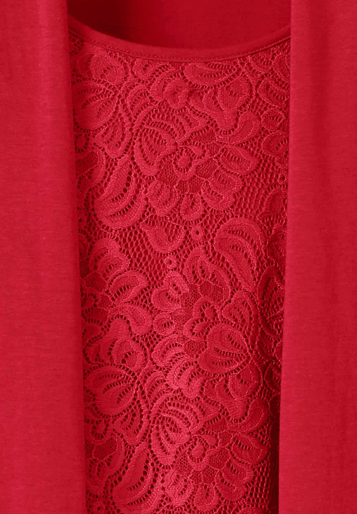 2-Fer Cardigan & Attached Lace Tunic image number 2