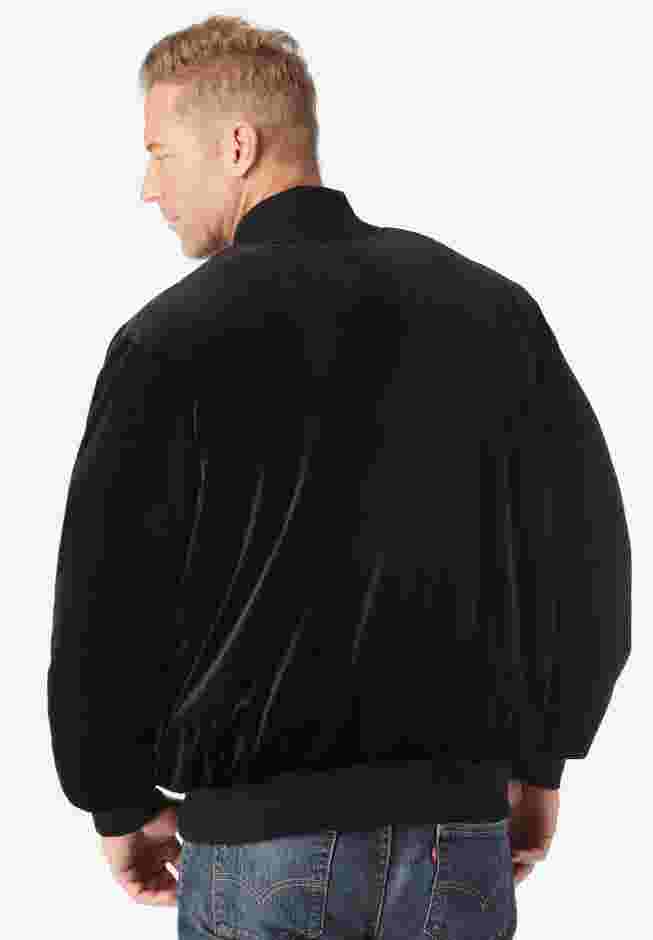 Velour Full Zip Bomber Jacket image number 1