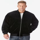 Velour Full Zip Bomber Jacket image number null