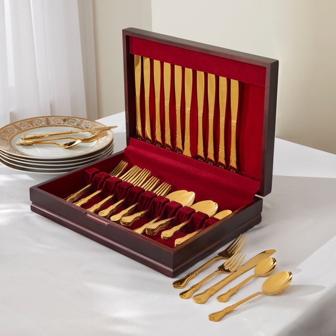 60-Pc. Flatware Set with Chest image number 0