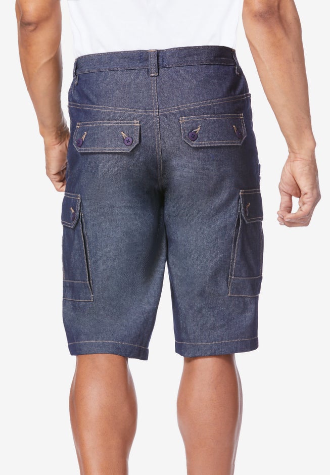 Lightweight Comfort Denim Cargo Jean Shorts image number null