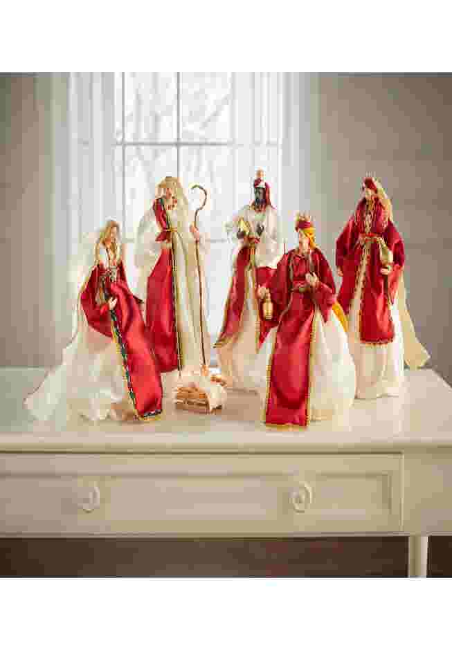 12"H Tabletop Nativity Scene, Set of 6 image number 0