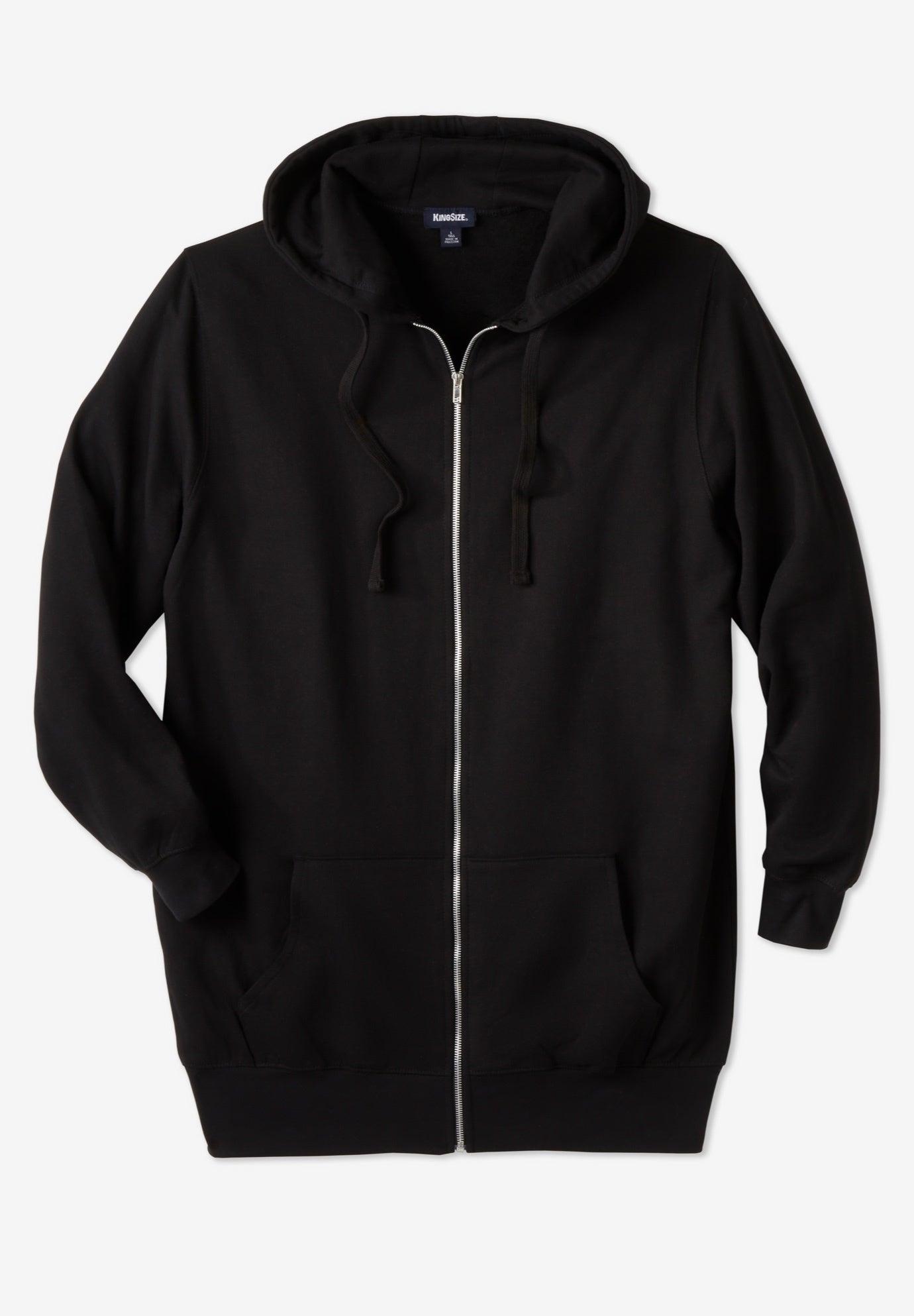 Longer-length Fleece Full Zip Hoodie image number 0