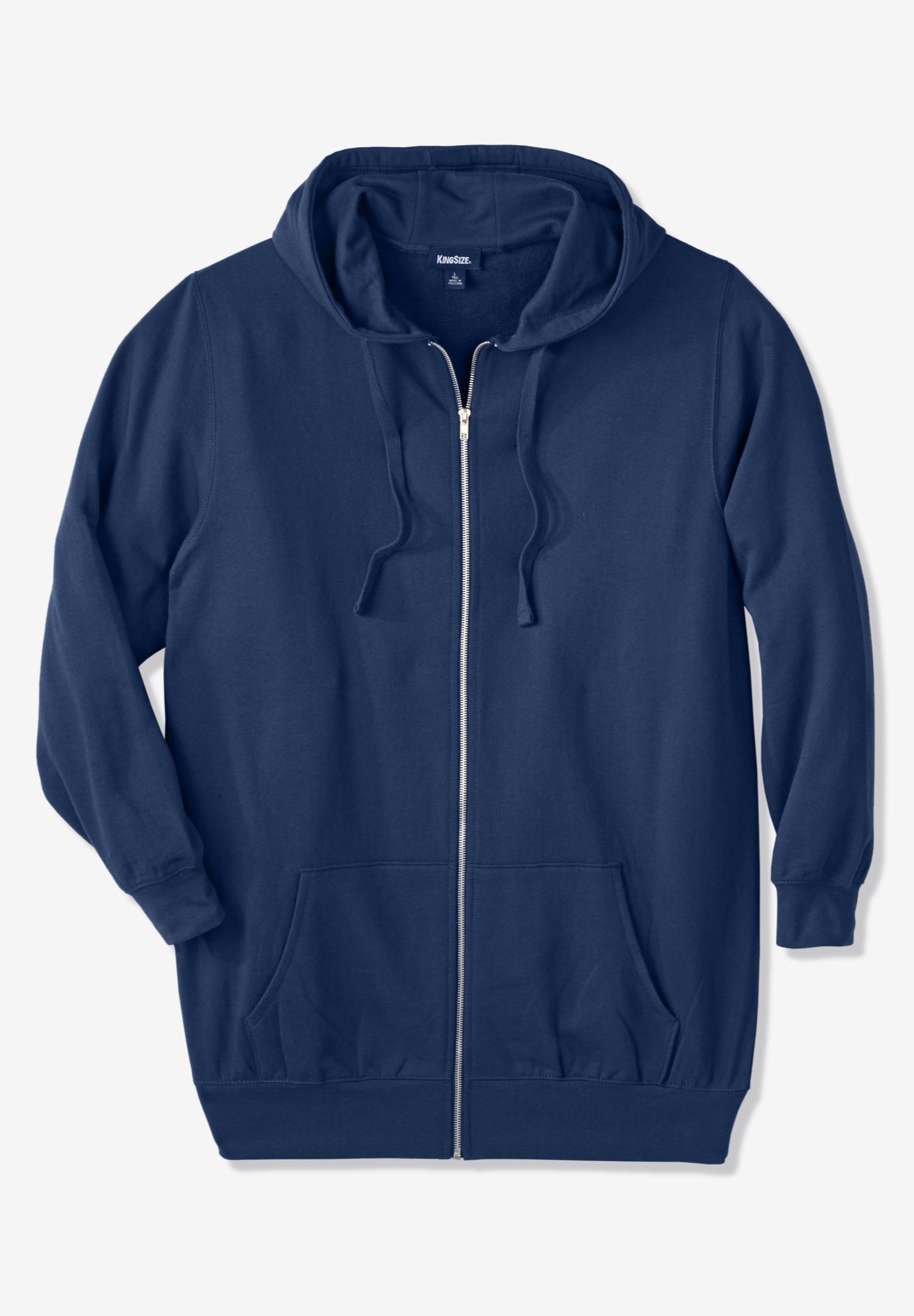 Longer-length Fleece Full Zip Hoodie image number 0
