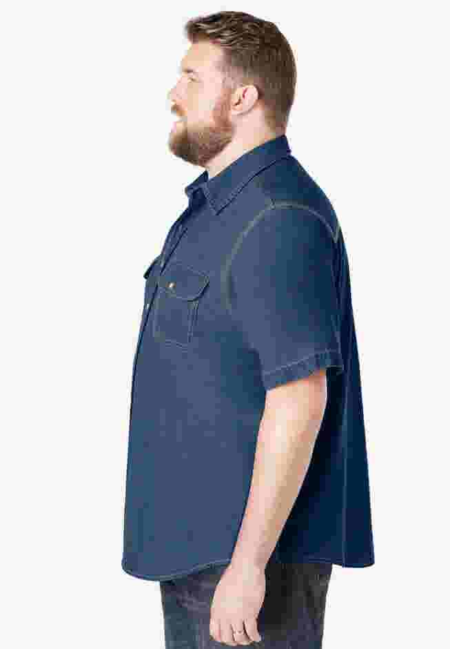 Short Sleeve Denim and Twill Shirt image number 2