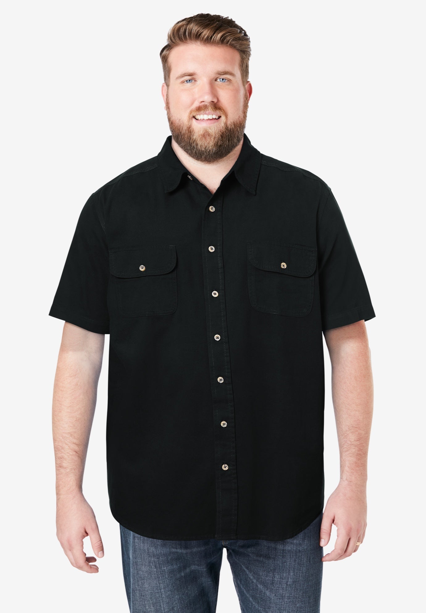 Short Sleeve Denim and Twill Shirt image number 3