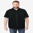 Short Sleeve Denim and Twill Shirt image number null
