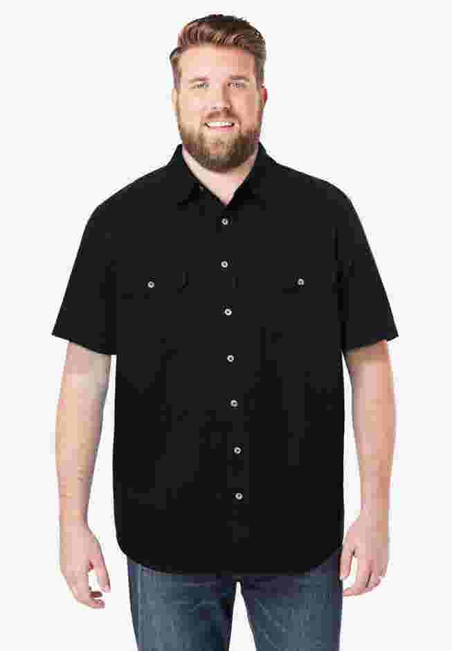 Short Sleeve Denim and Twill Shirt image number 3