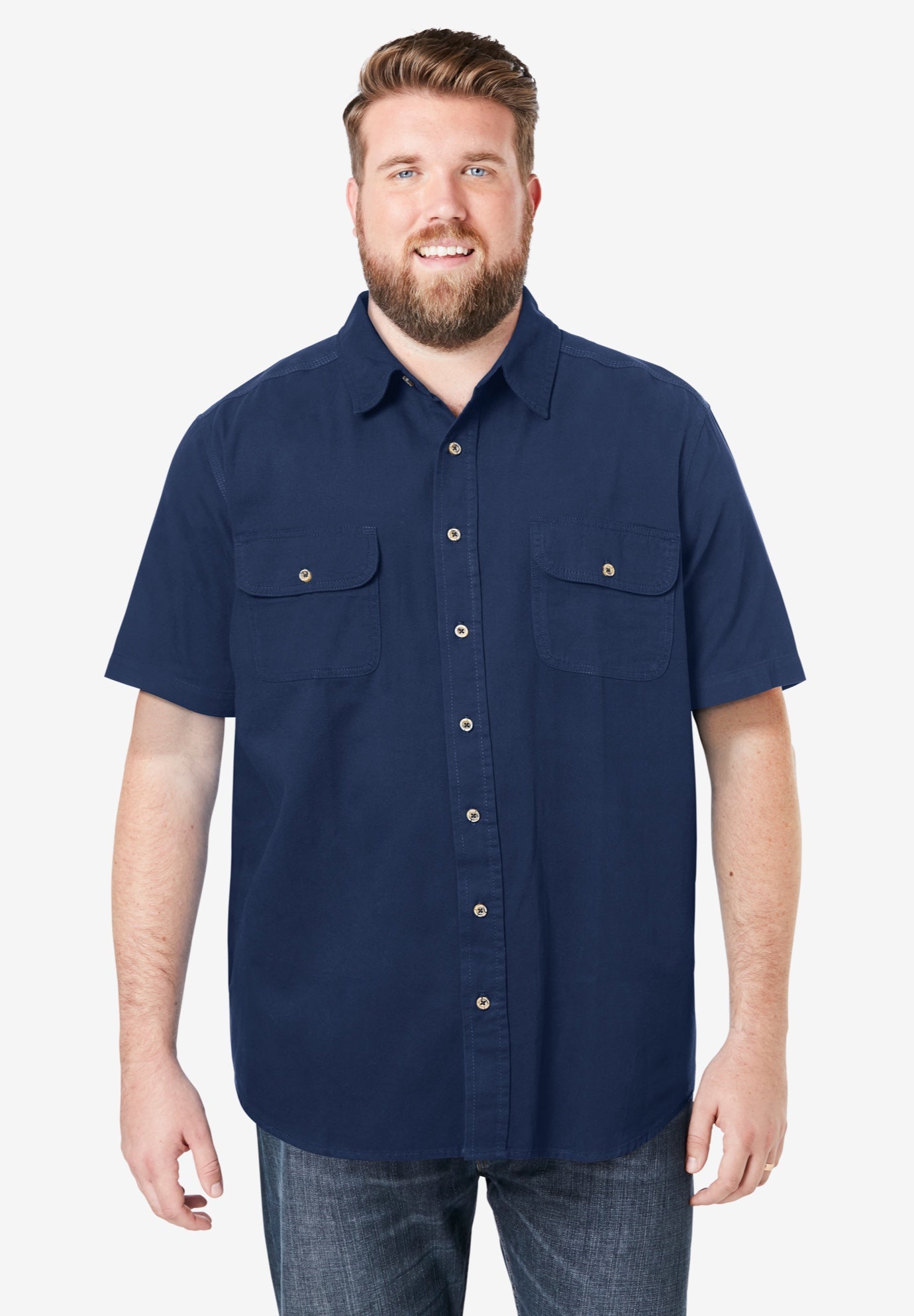Short Sleeve Denim and Twill Shirt image number 3