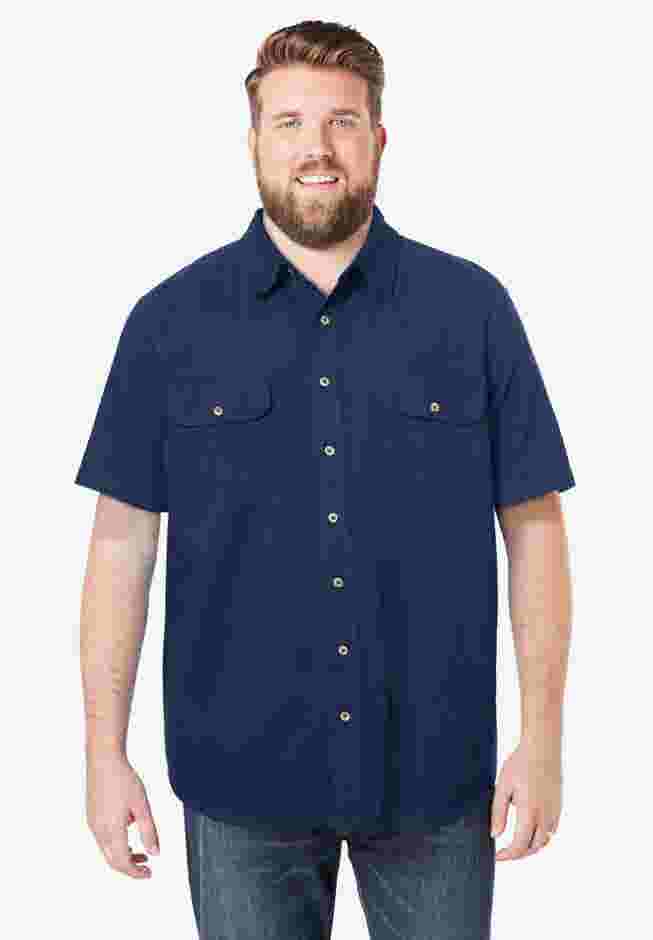 Short Sleeve Denim and Twill Shirt image number 3