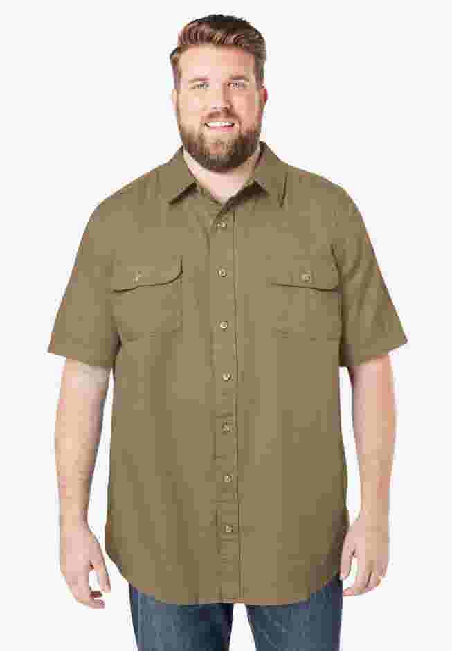 Short Sleeve Denim and Twill Shirt image number 3