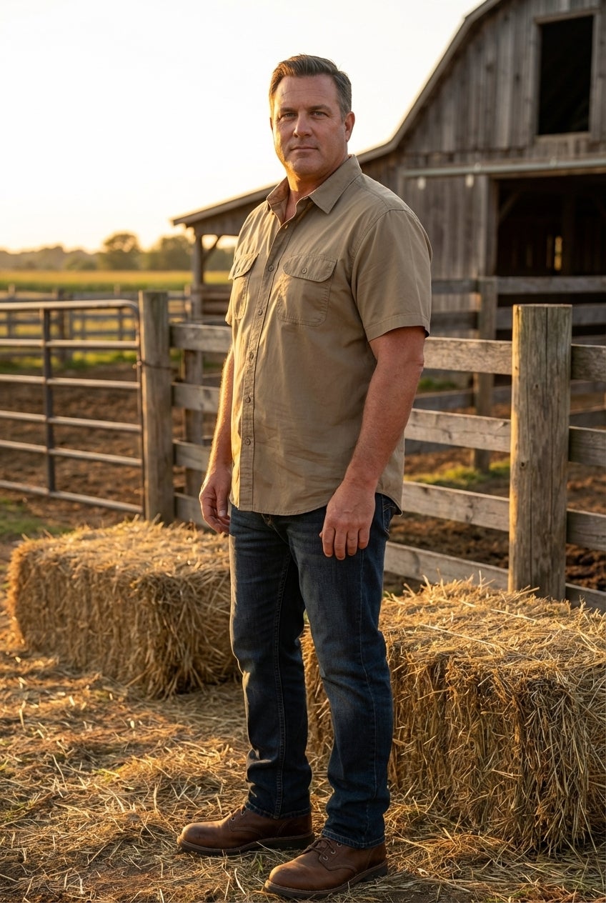 Short Sleeve Denim and Twill Shirt image number 2