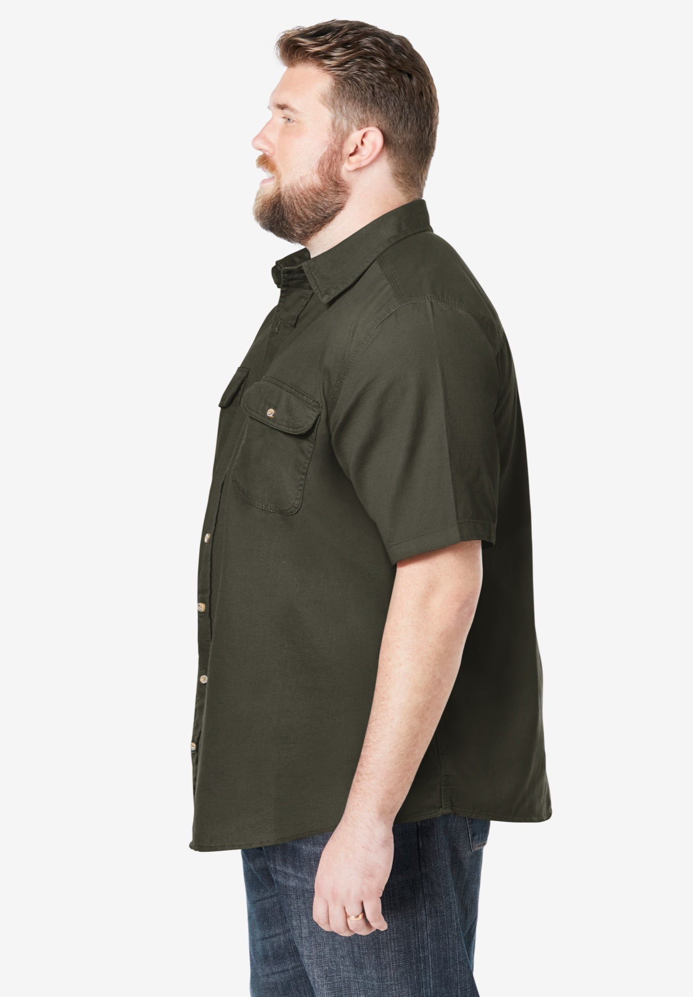 Short Sleeve Denim and Twill Shirt image number 2
