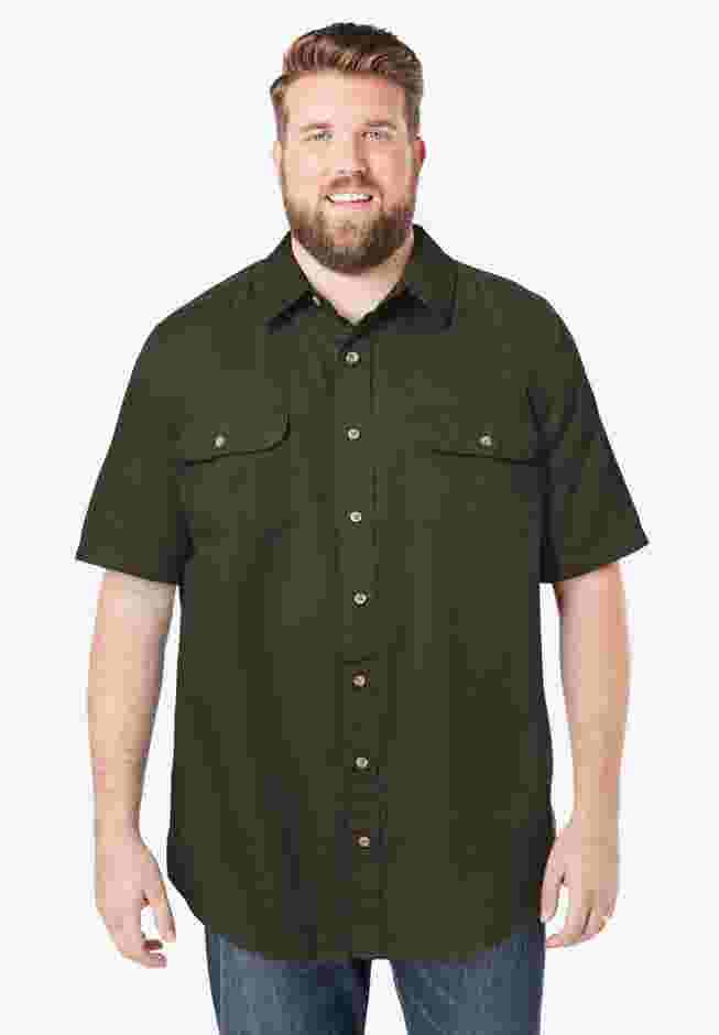 Short Sleeve Denim and Twill Shirt image number 3