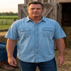 Short Sleeve Denim and Twill Shirt image number null