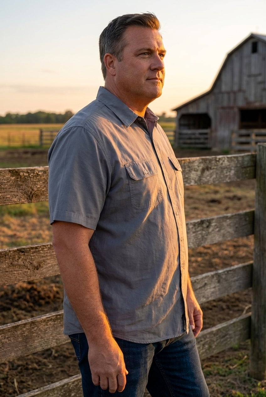 Short Sleeve Denim and Twill Shirt image number 2
