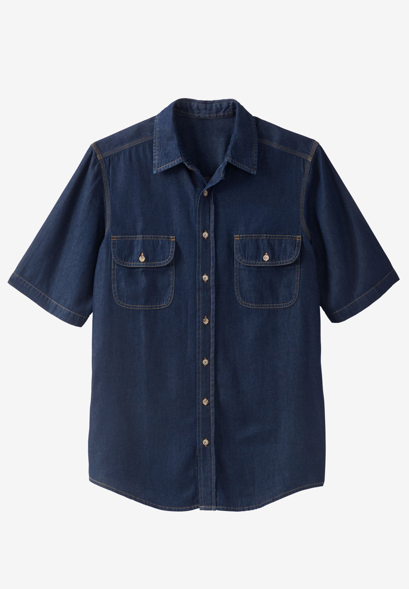 Short Sleeve Denim and Twill Shirt image number 0