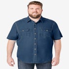 Short Sleeve Denim and Twill Shirt image number null