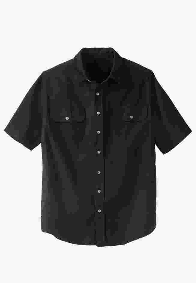 Short Sleeve Denim and Twill Shirt image number 0