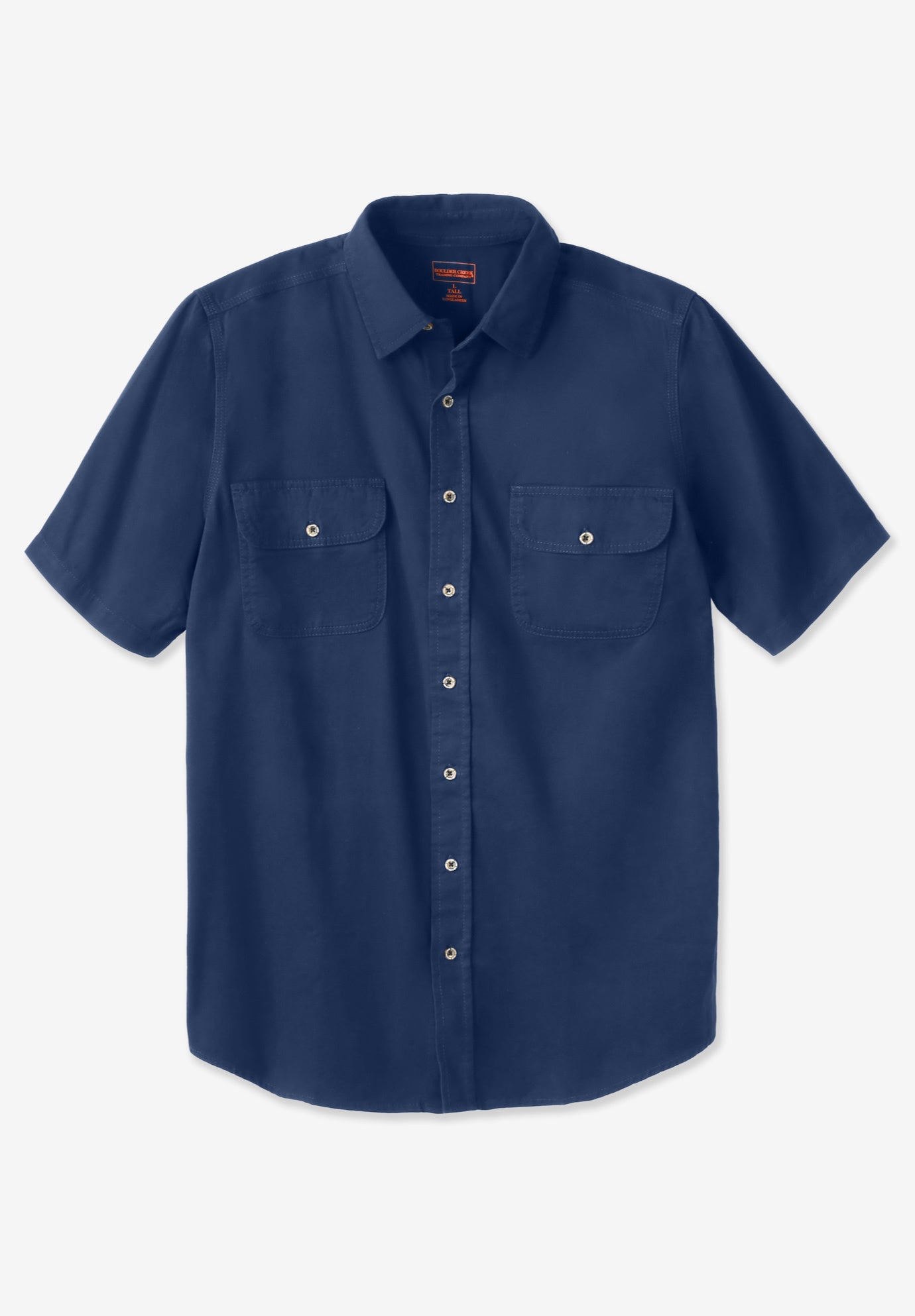 Short Sleeve Denim and Twill Shirt image number 0