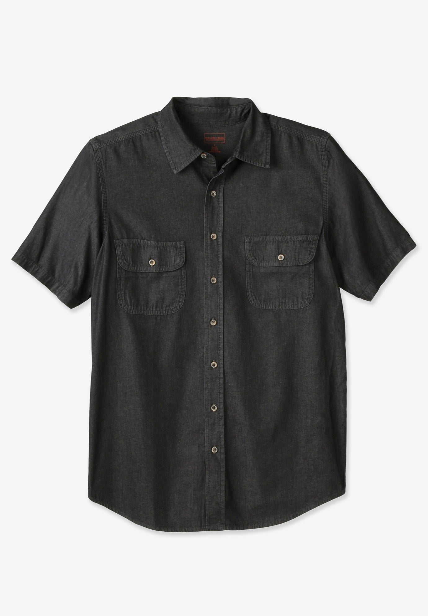 Short Sleeve Denim and Twill Shirt image number 0
