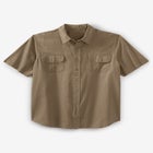 Short Sleeve Denim and Twill Shirt image number null