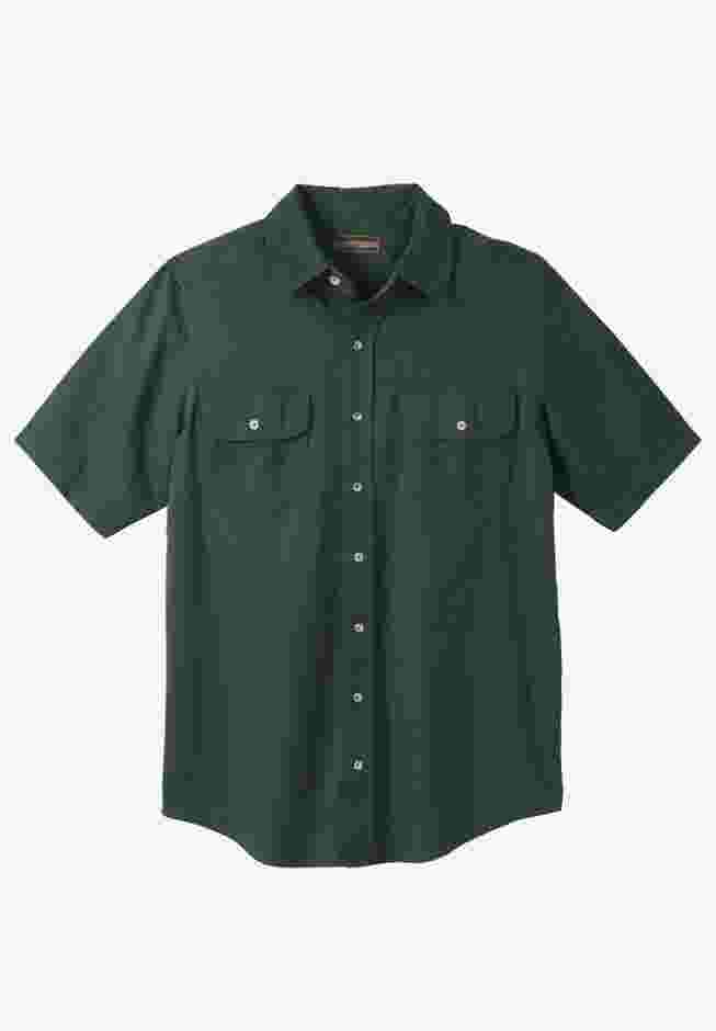 Short Sleeve Denim and Twill Shirt image number 0