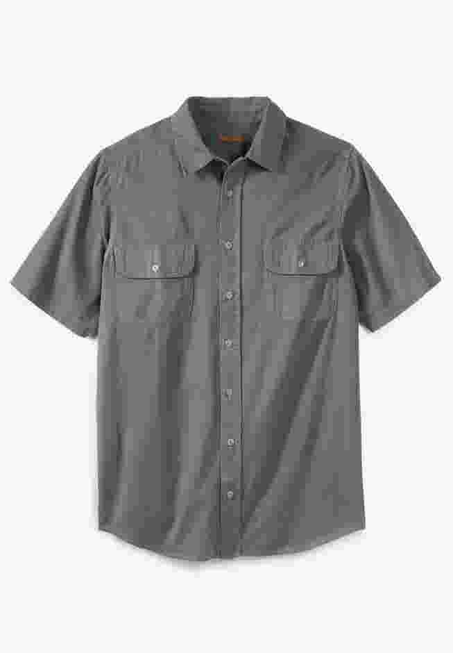 Short Sleeve Denim and Twill Shirt image number 0
