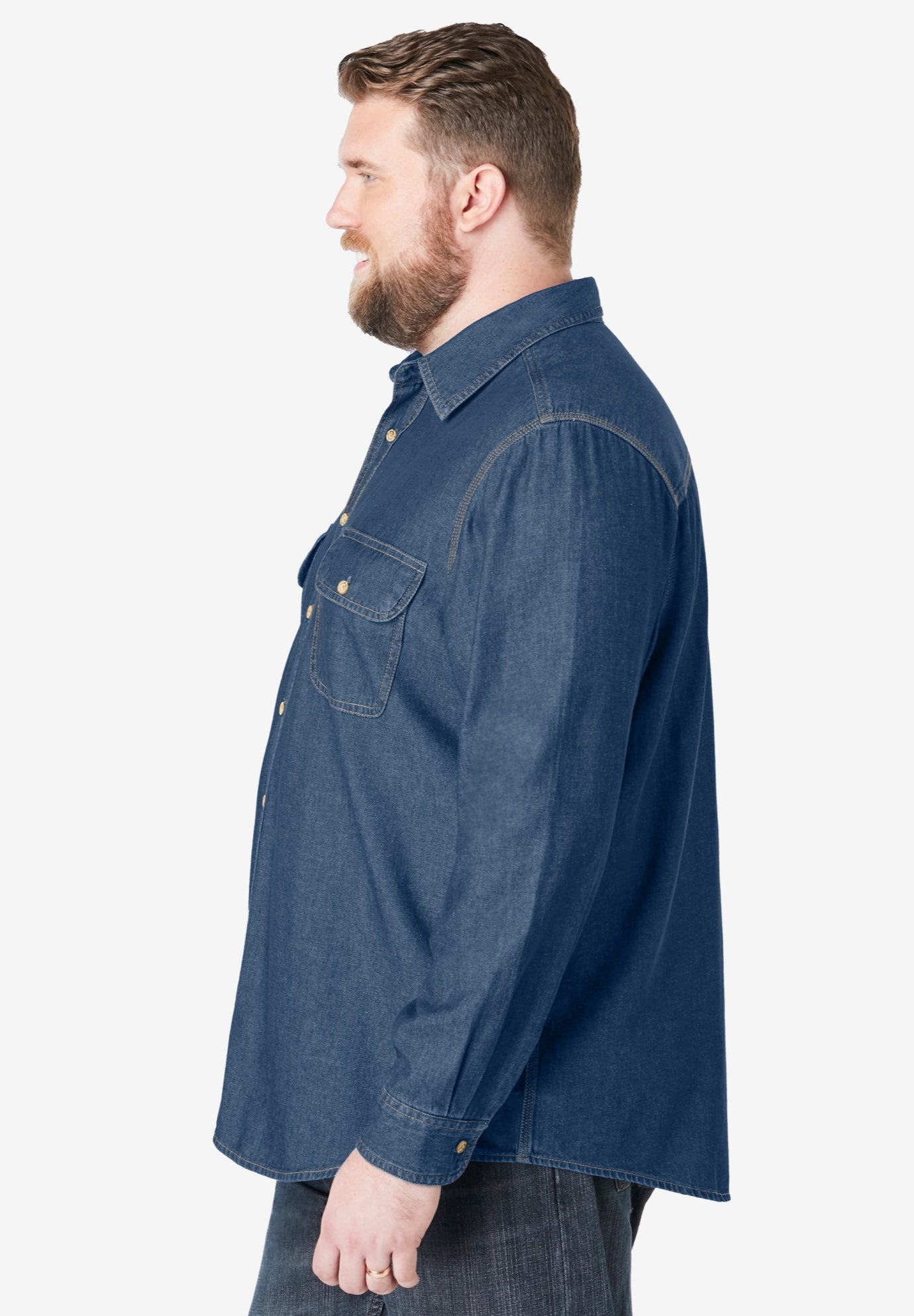 Long Sleeve Denim and Twill Shirt image number 2