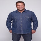 Long Sleeve Denim and Twill Shirt image number 0