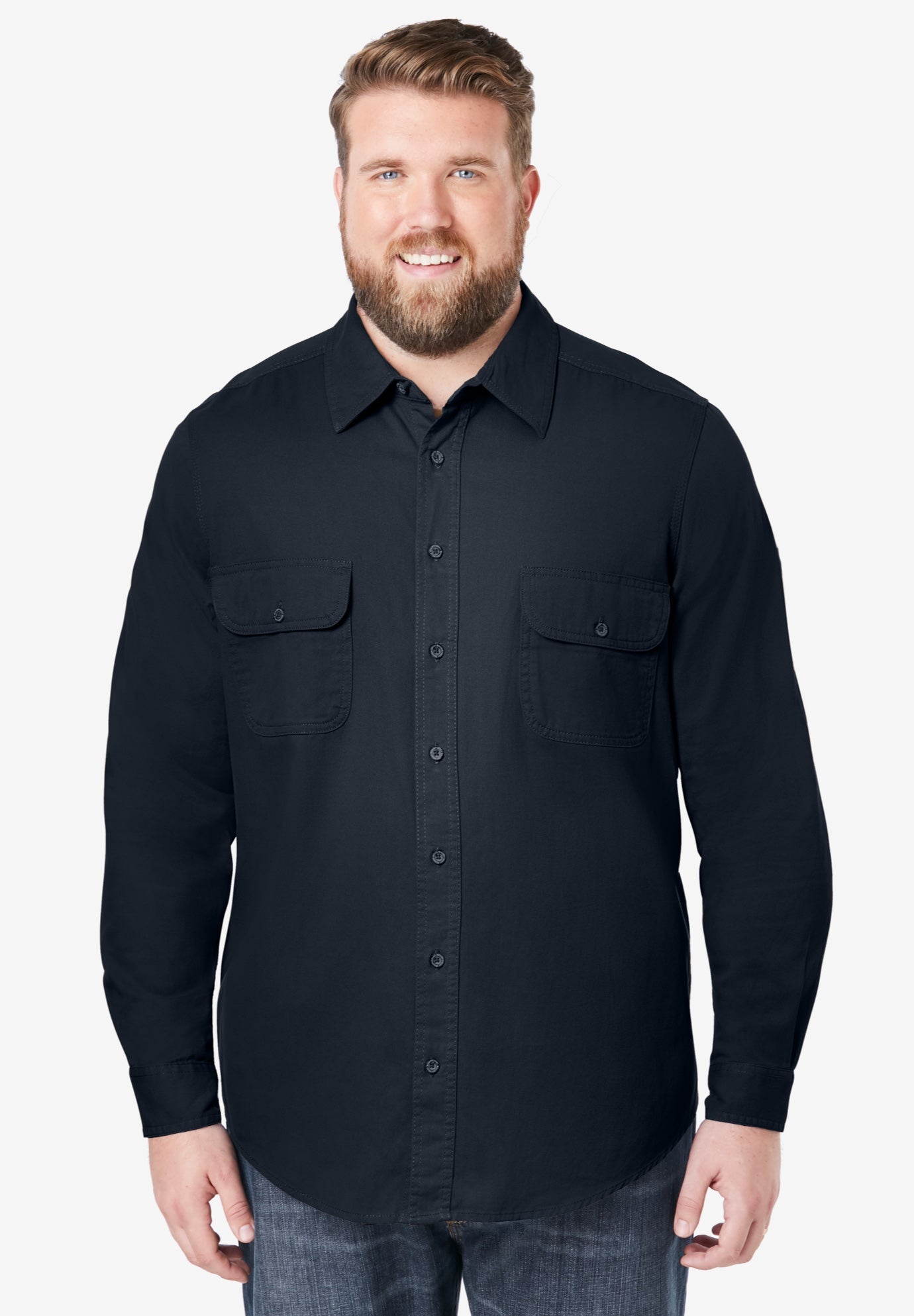 Long Sleeve Denim and Twill Shirt image number 1
