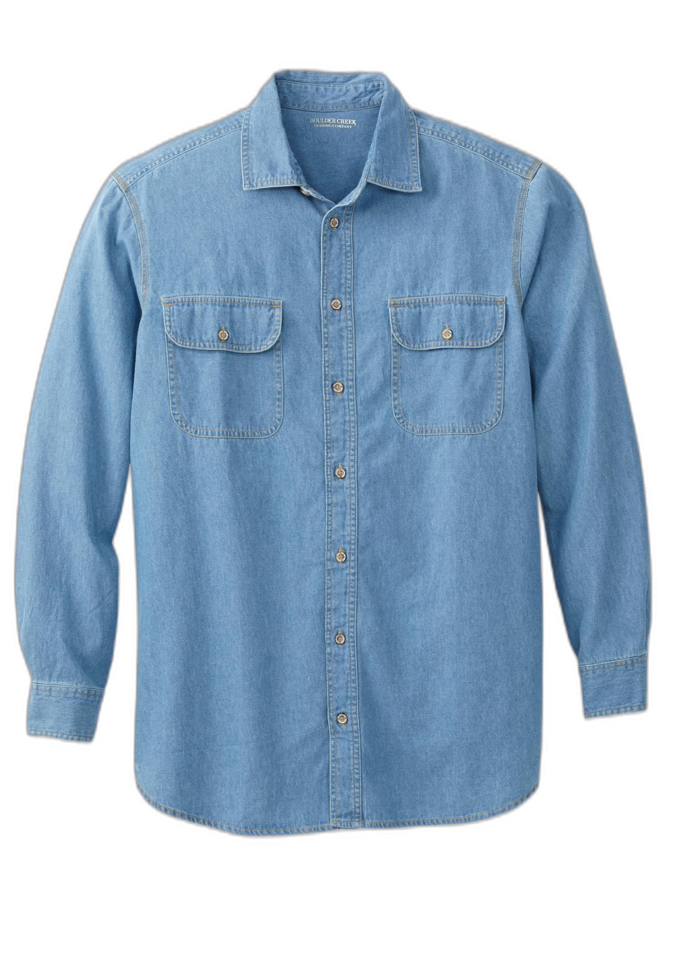 Long Sleeve Denim and Twill Shirt image number 0