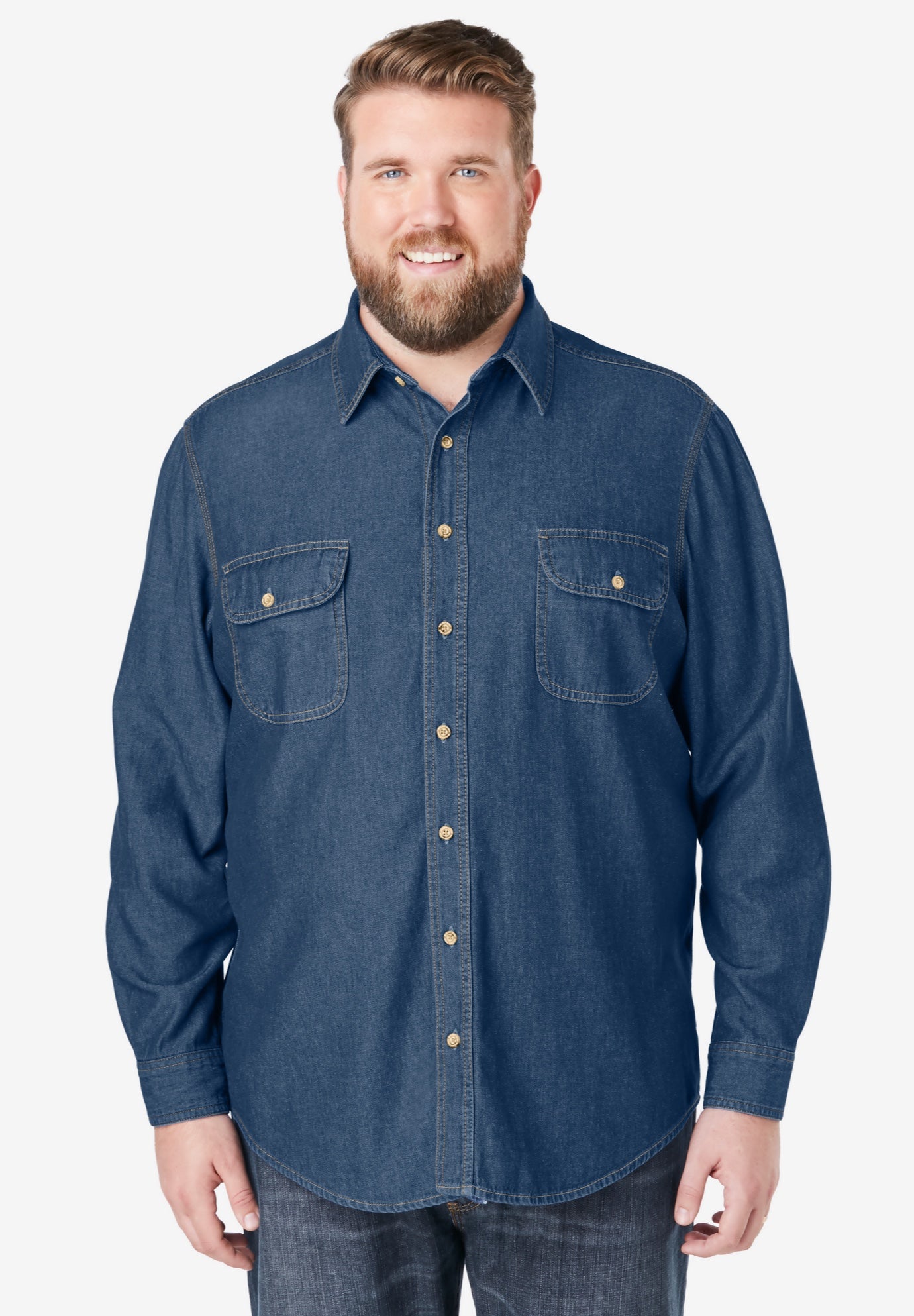 Long Sleeve Denim and Twill Shirt image number 0