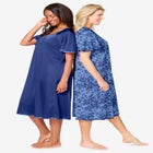 2-Pack Short Silky Gown image number null