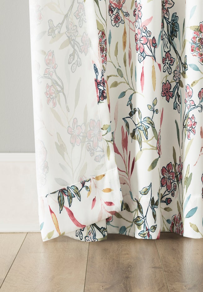 Sun Zero&trade; Lily Garden Textured Rod-Pocket Panel image number 2