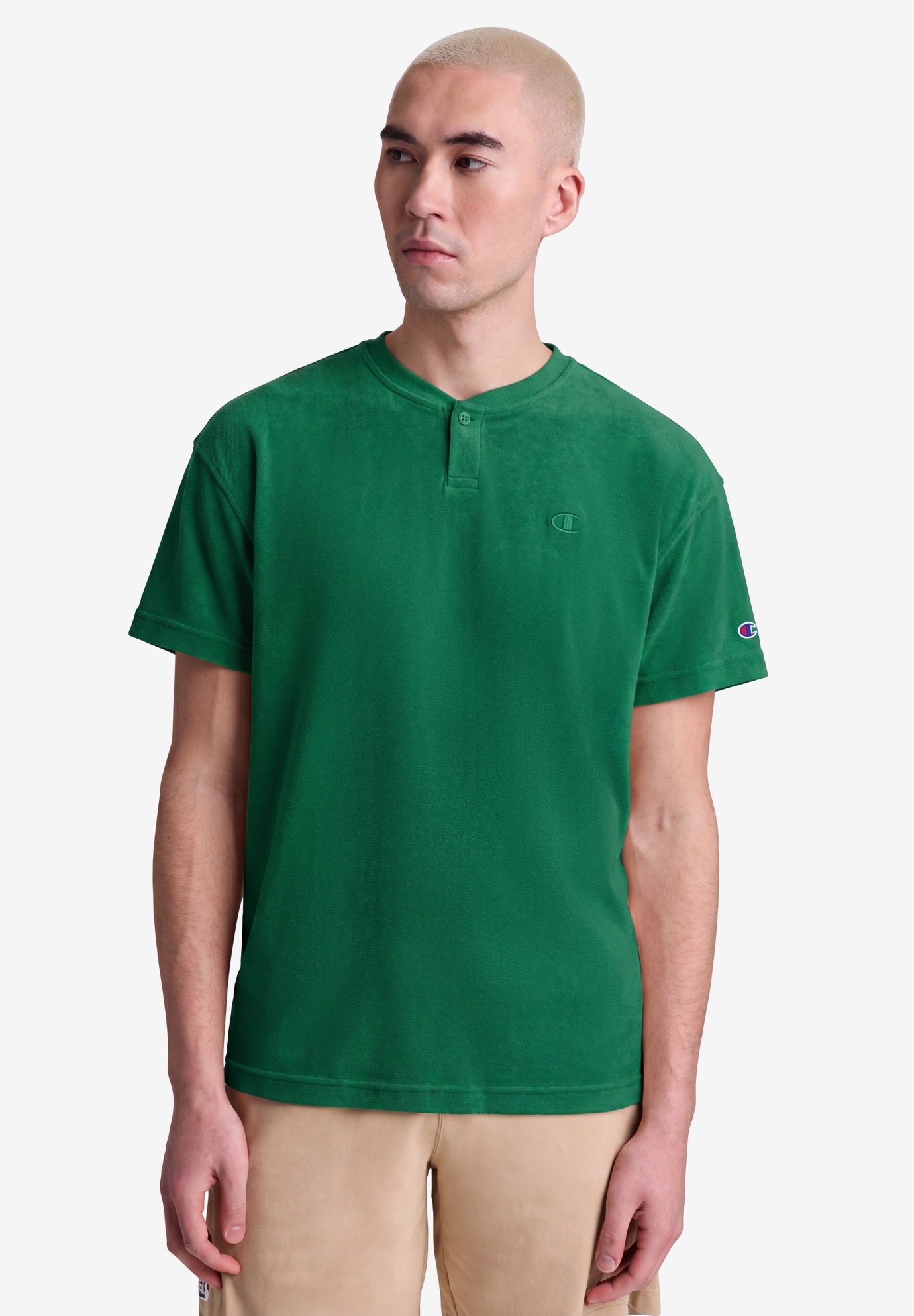 Champion&reg; Textured Henley image number 0