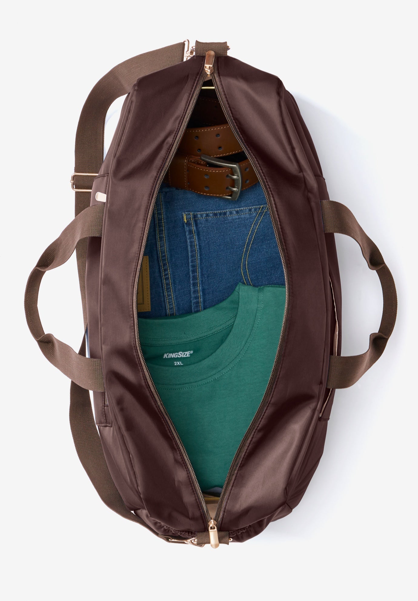 Large Weekend Bag with Zip Around Bottom image number 2