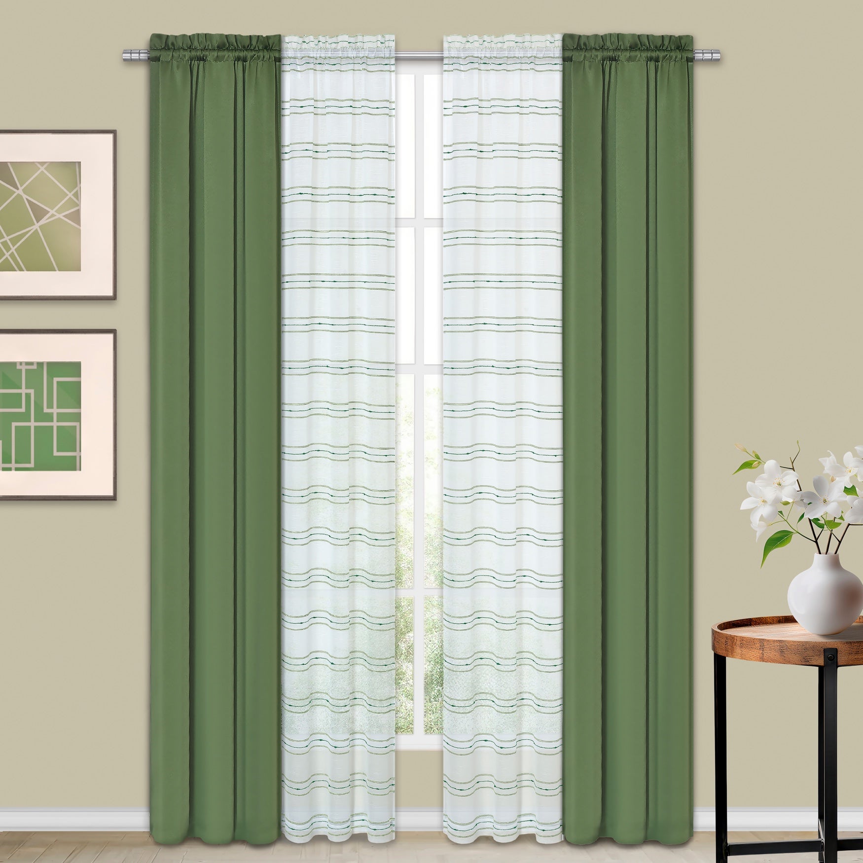 4-Pc. Tribeca Rod Pocket Panels Set image number 0