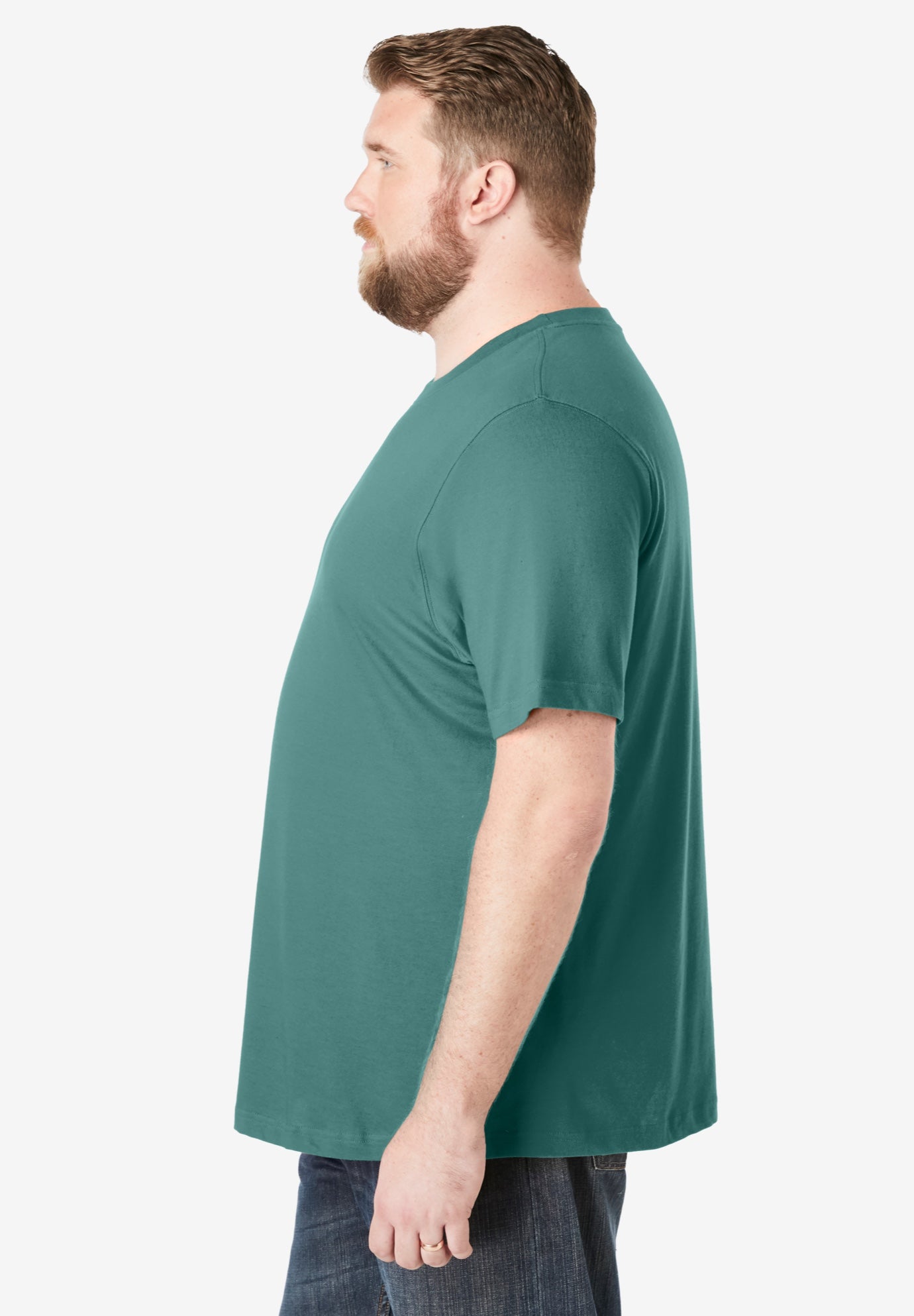 Shrink-Less&trade; Lightweight Crewneck T-Shirt image number 1