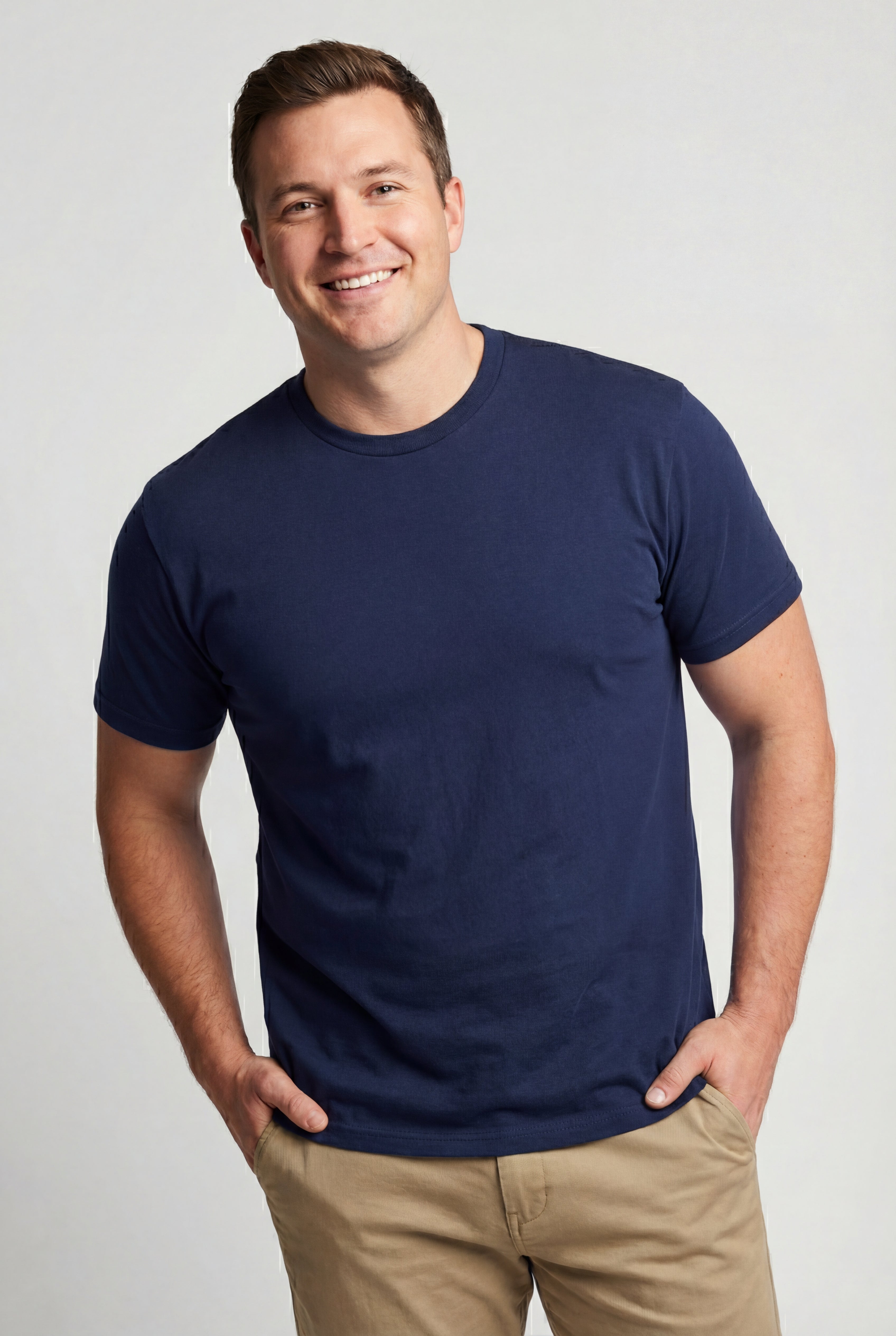 Shrink-Less&trade; Lightweight Crewneck T-Shirt image number 0