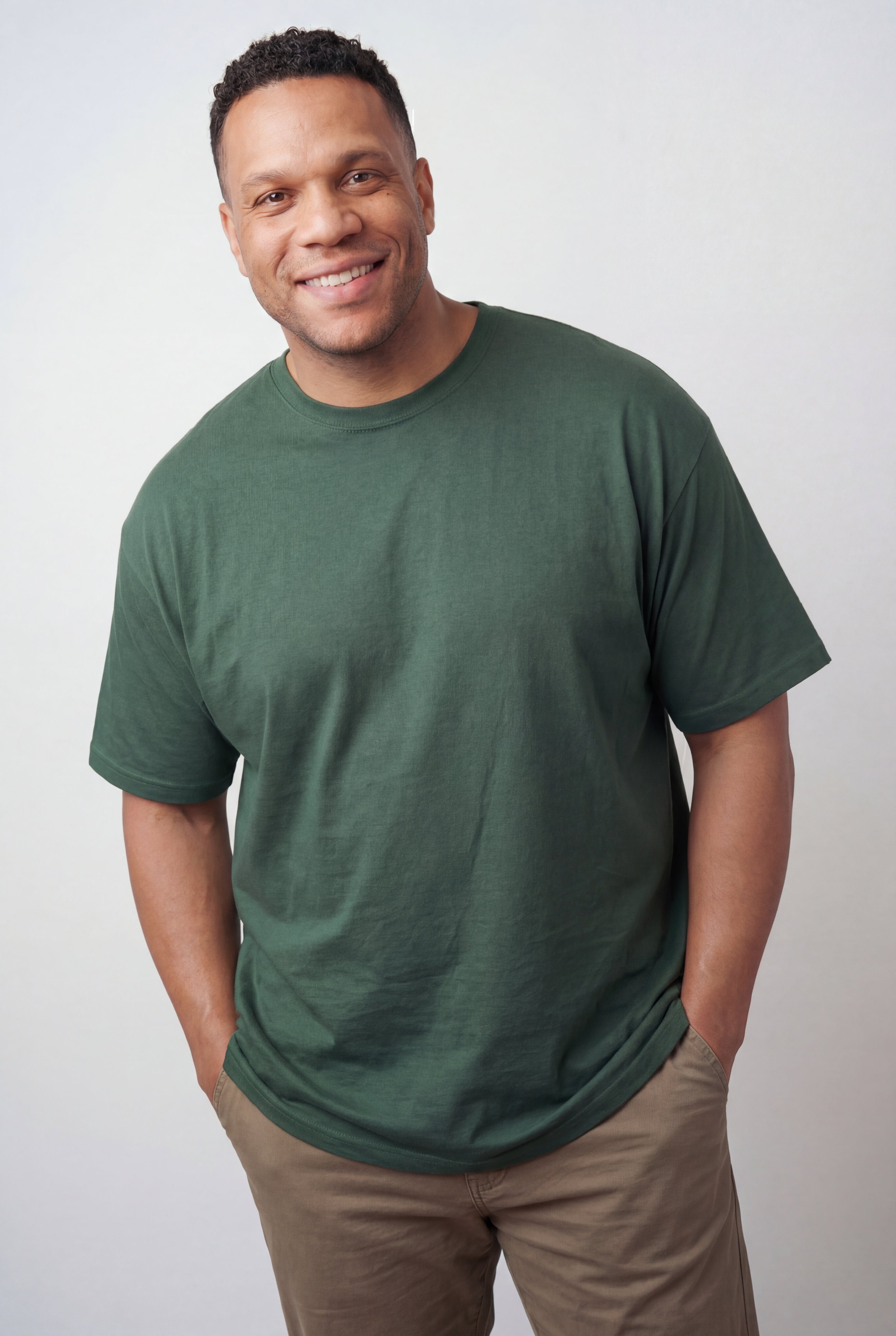 Shrink-Less&trade; Lightweight Crewneck T-Shirt image number 0