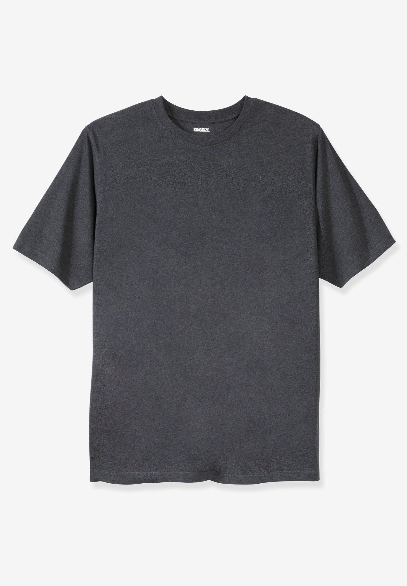 Shrink-Less™ Lightweight Crewneck T-Shirt, Heather Charcoal