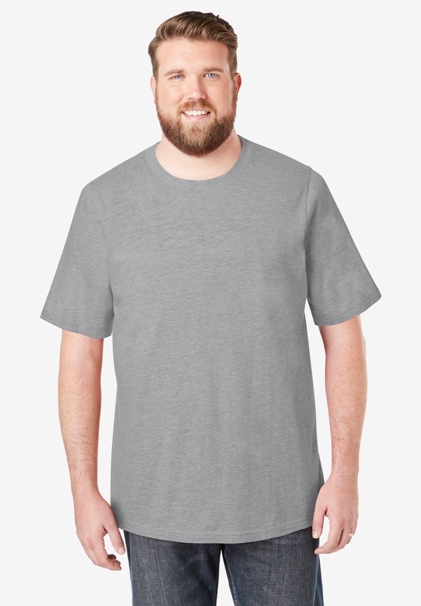 Shrink-Less&trade; Lightweight Crewneck T-Shirt image number 0