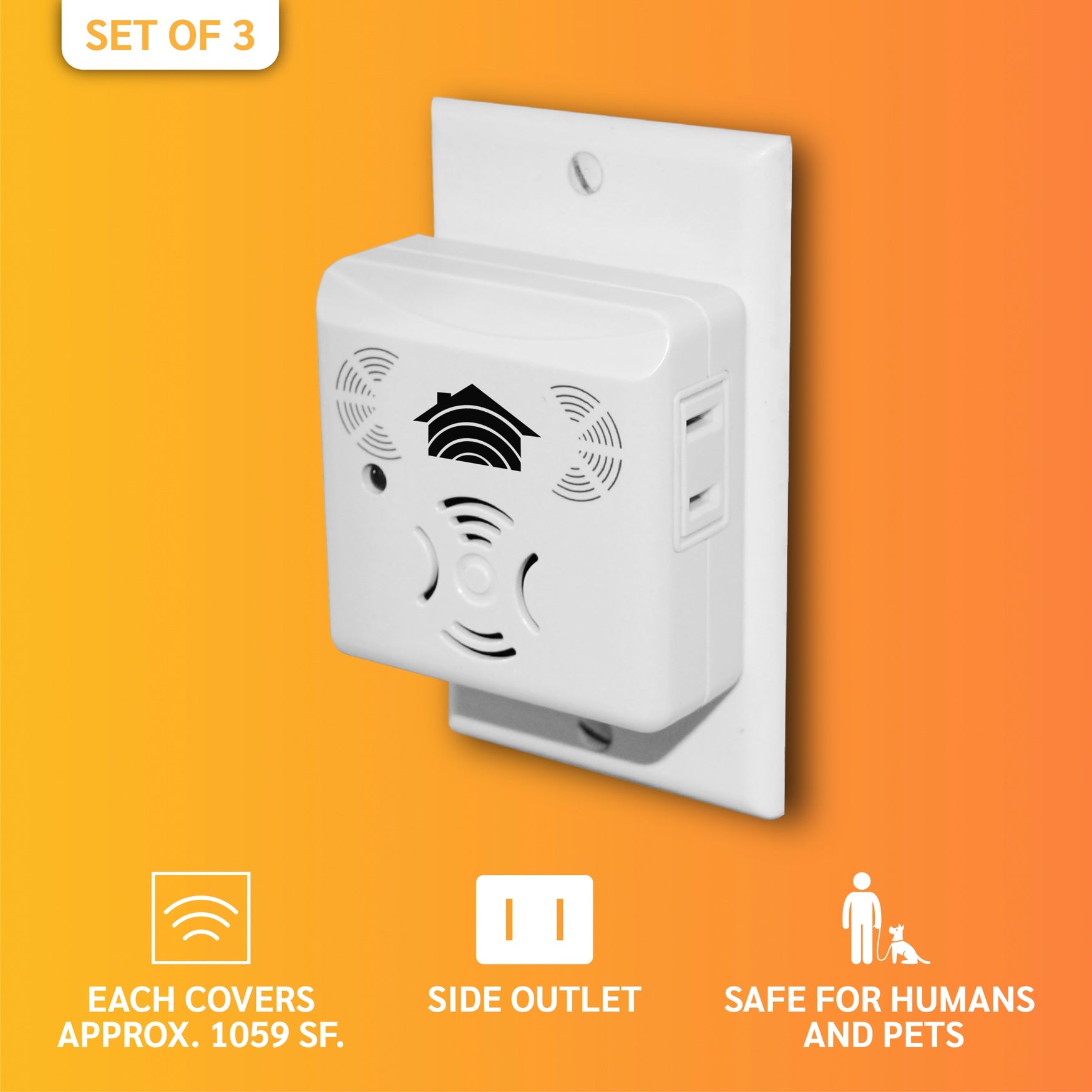 Riddex&reg; Sonic Plus Ultrasonic Pest Repeller, 3-Pack image number 8